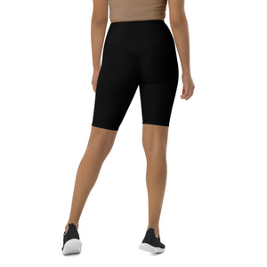 F.r.e.e Fight white and black Biker Shorts