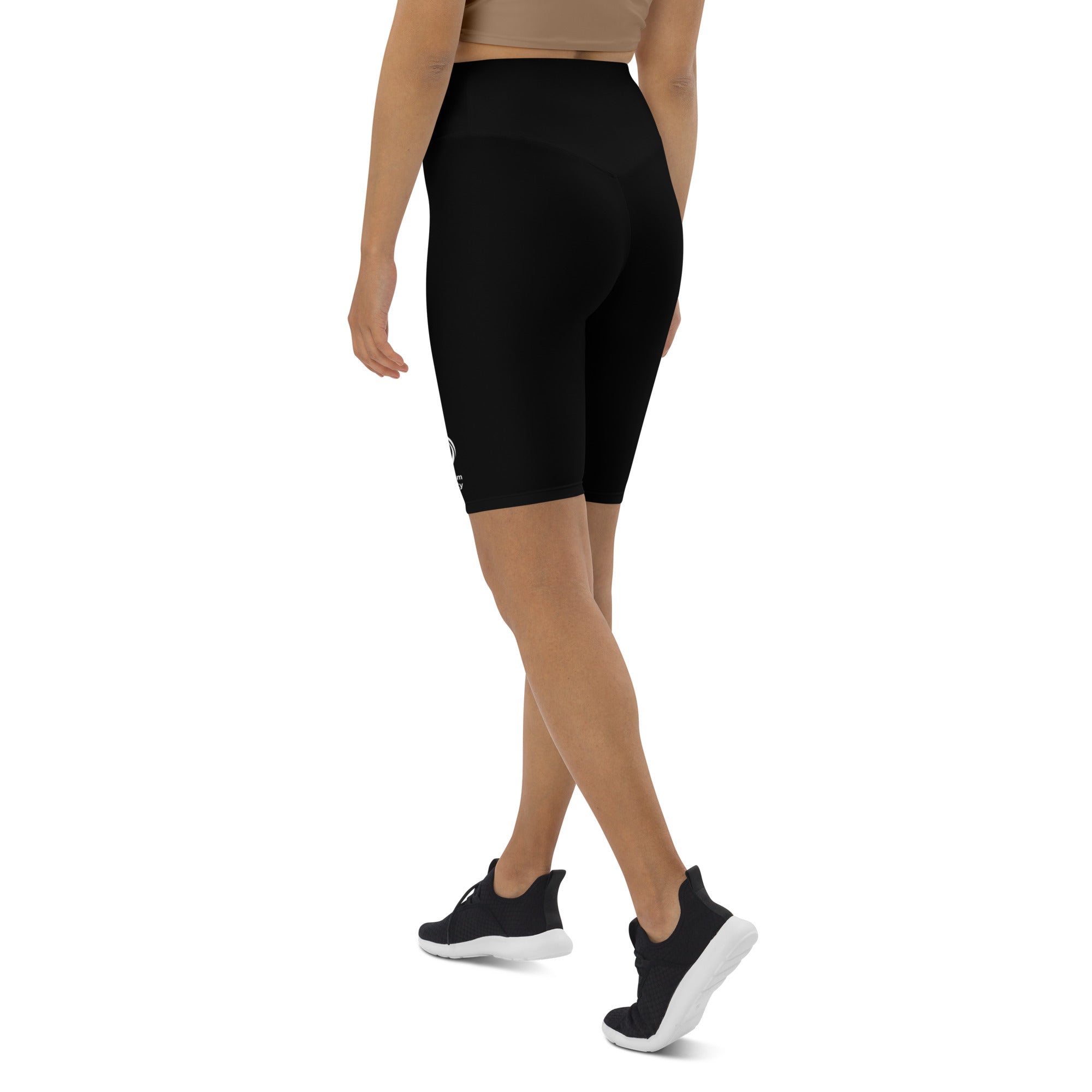 F.r.e.e Fight white and black Biker Shorts