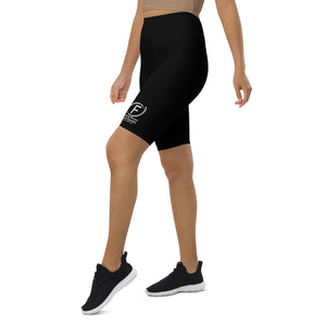 F.r.e.e Fight white and black Biker Shorts