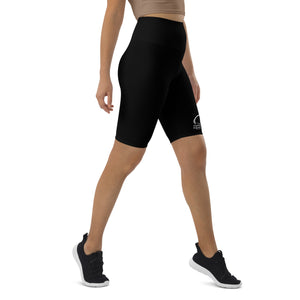 F.r.e.e Fight white and black Biker Shorts