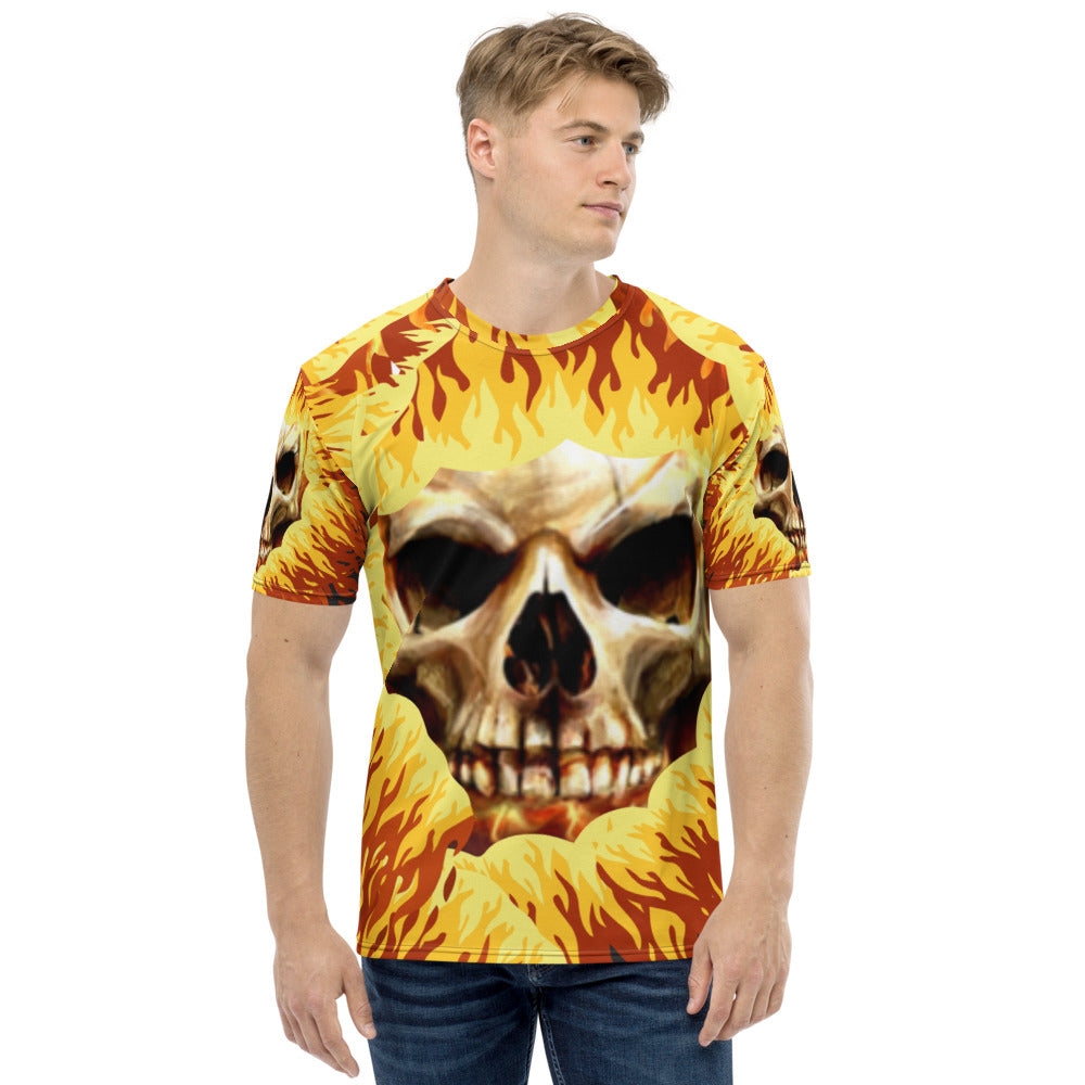F.r.e.e skull in fire t-shirt