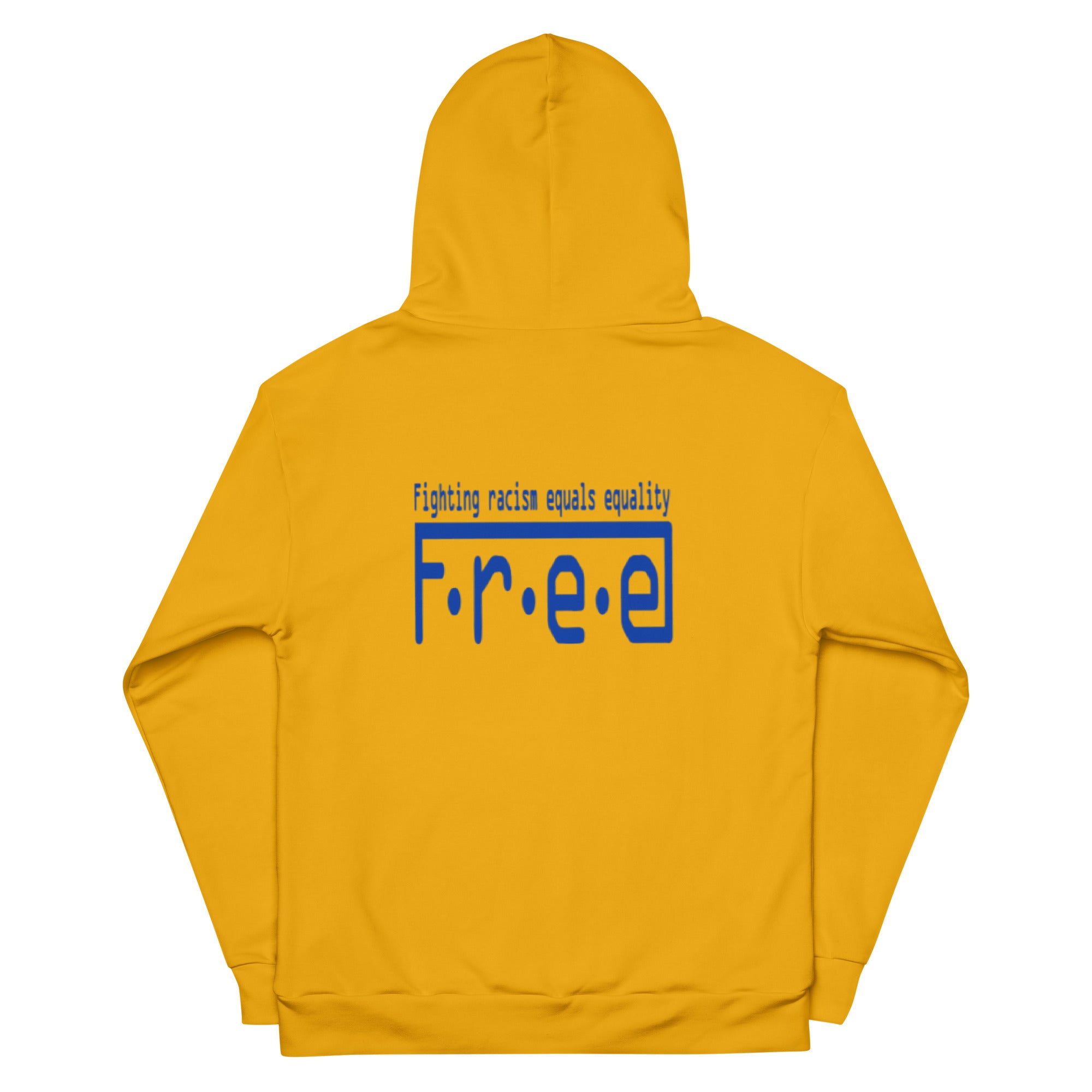 F.r.e.e Arm gold and blue Unisex Hoodie