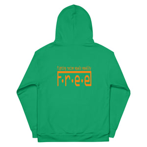 F.r.e.e green and orange Unisex Hoodie
