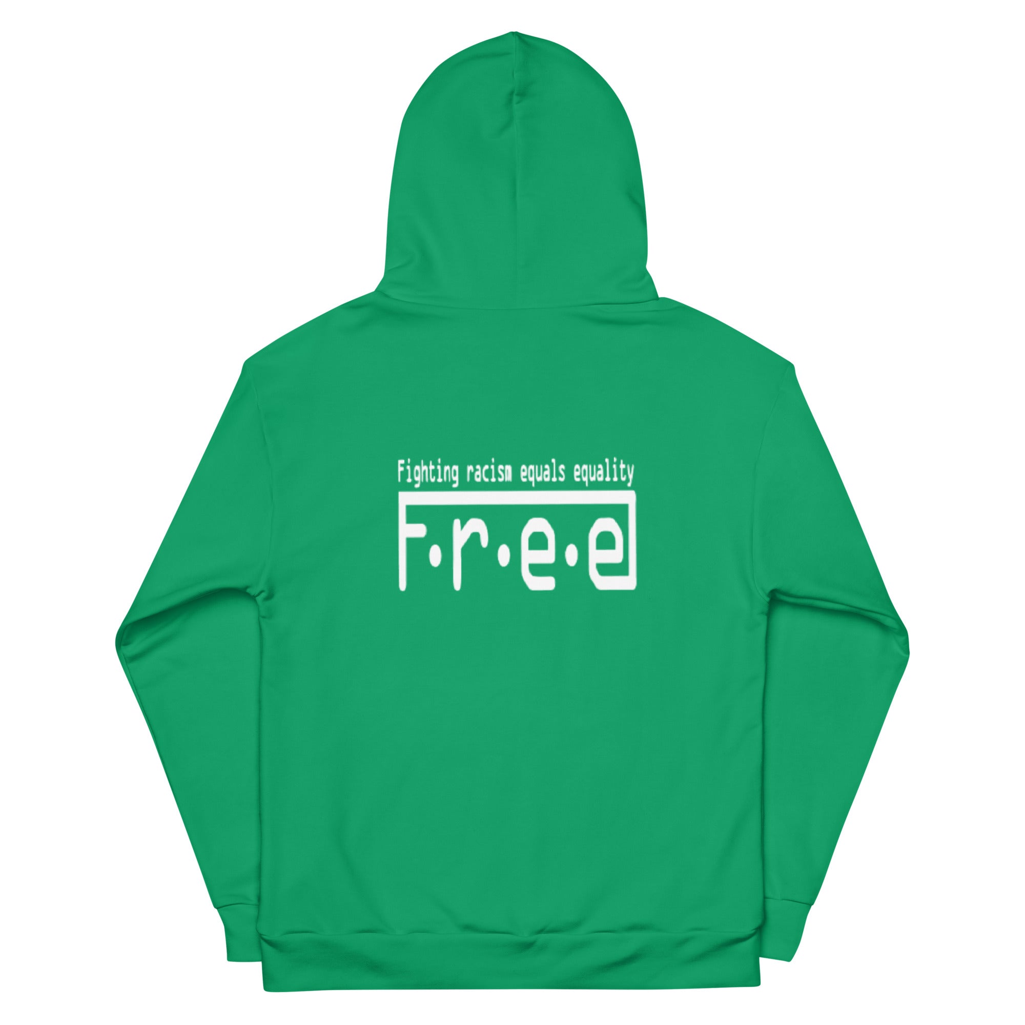 F.r.e.e green and white Unisex Hoodie