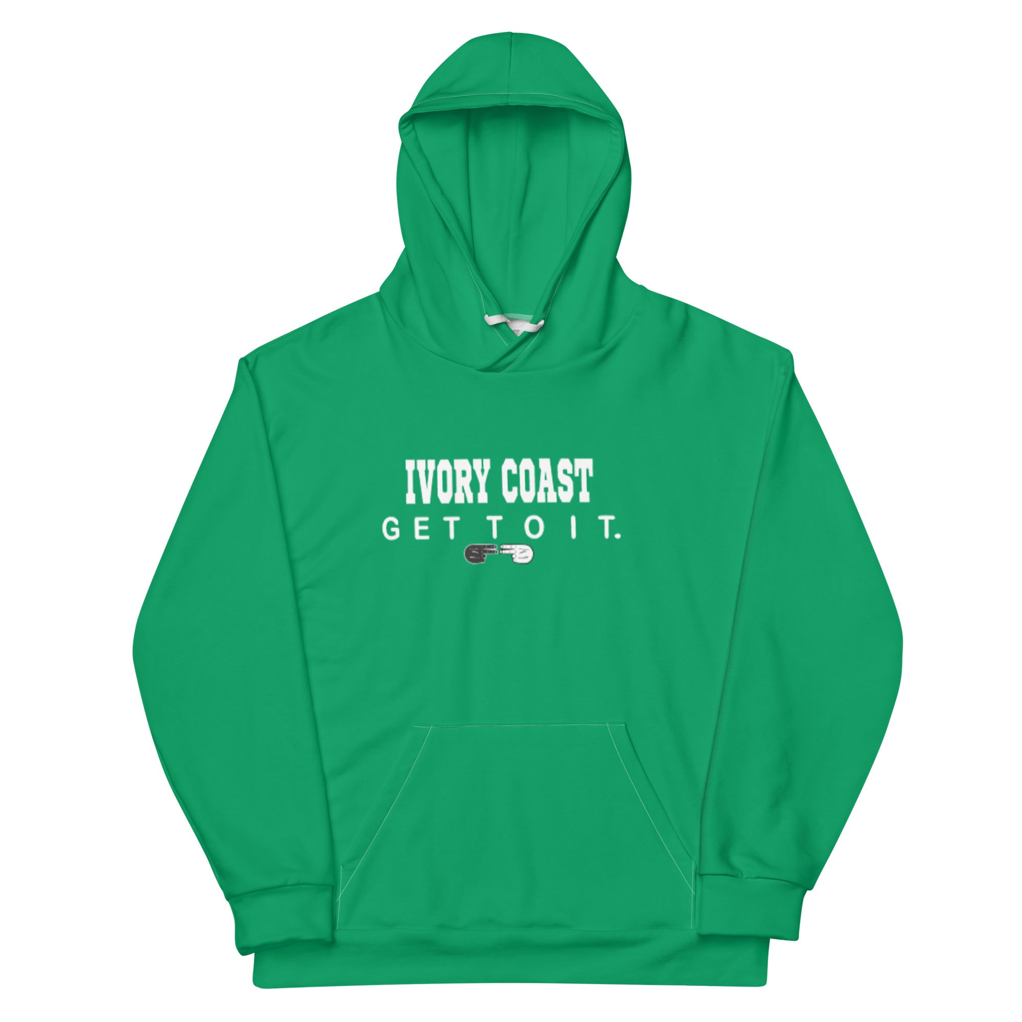 F.r.e.e green and white Unisex Hoodie