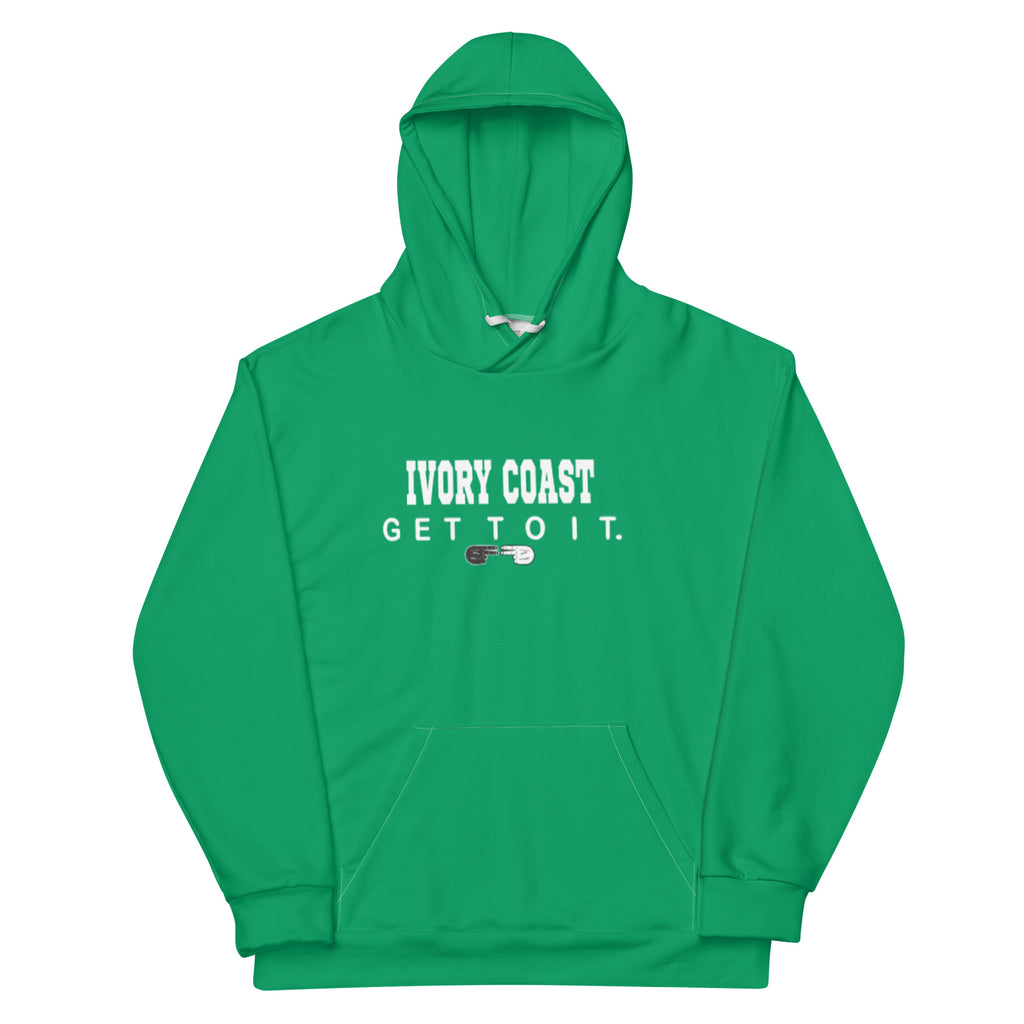 F.r.e.e green and white Unisex Hoodie