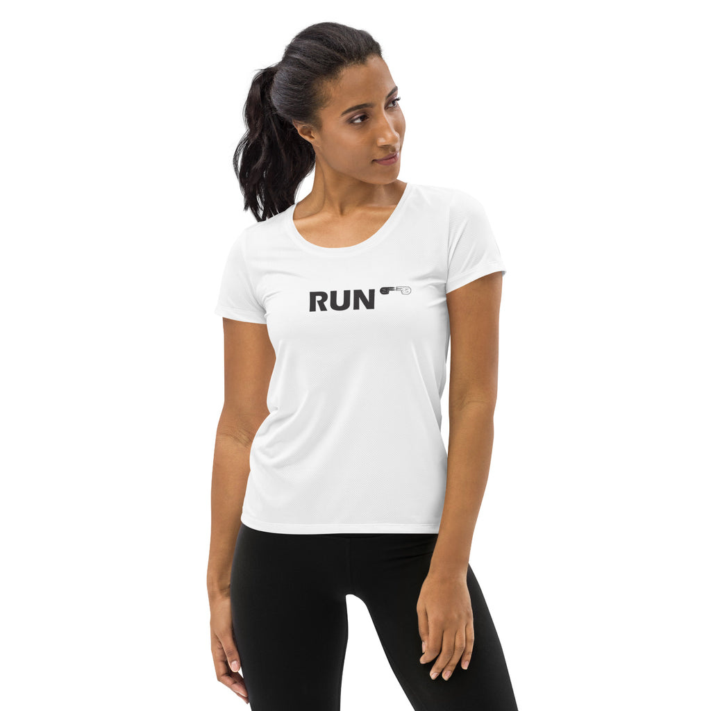 F.r.e.e run All-Over Print Women's Athletic T-shirt