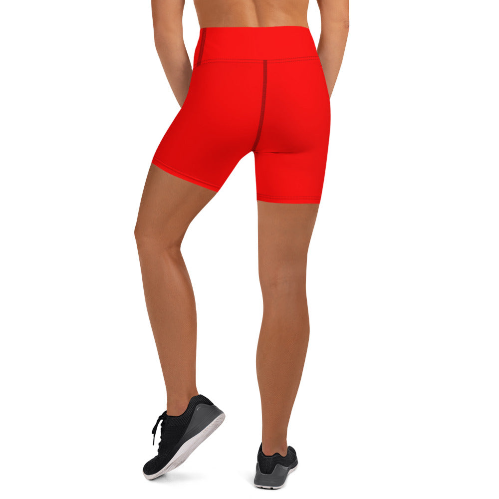 F.r.e.e Fight red and black Yoga Shorts