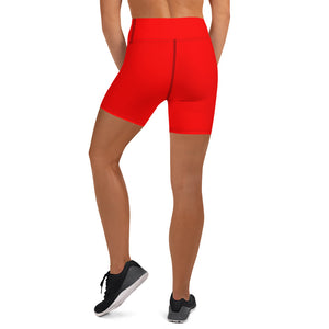 F.r.e.e Fight red and black Yoga Shorts