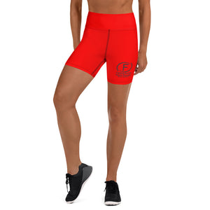 F.r.e.e Fight red and black Yoga Shorts
