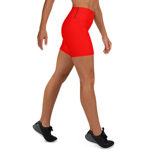 F.r.e.e Fight red and black Yoga Shorts