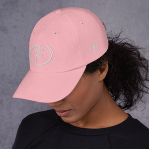 F.r.e.e circle F pink Dad hat