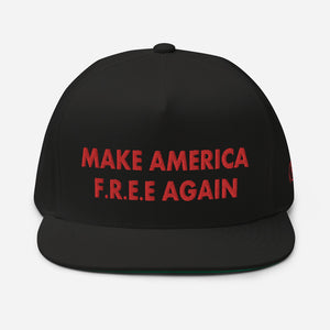F.r.e.e black make Flat Bill Cap