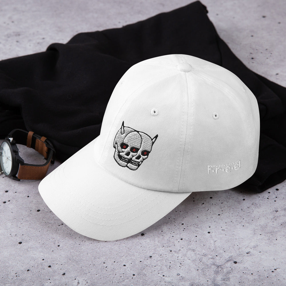 F.r.e.e twin skull dad hat