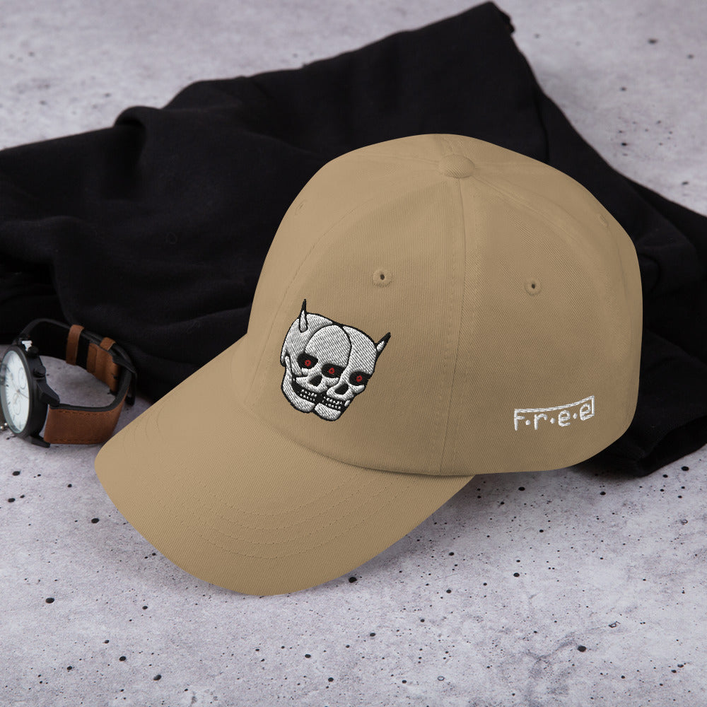 F.r.e.e twin skull dad hat