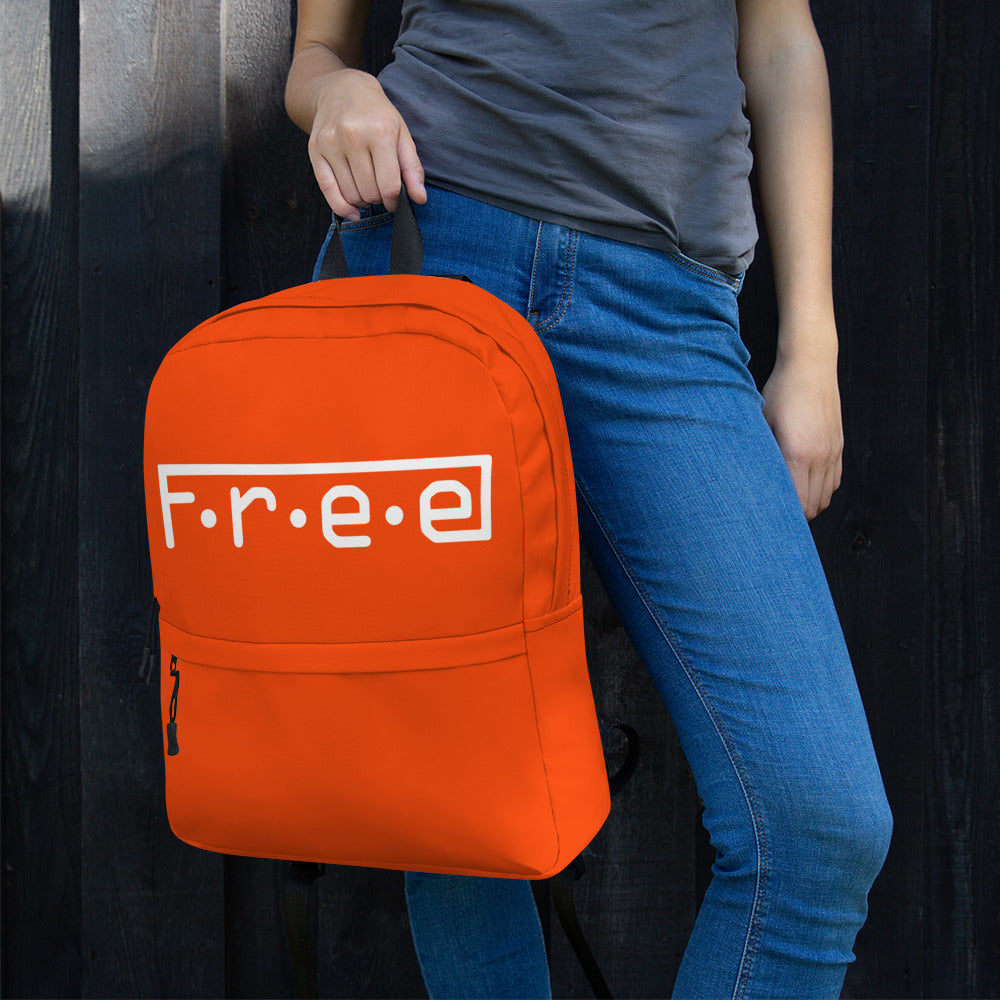 F.R.E.E plain orange backpack