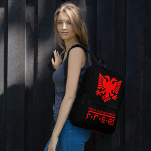 Albanian black free backpack