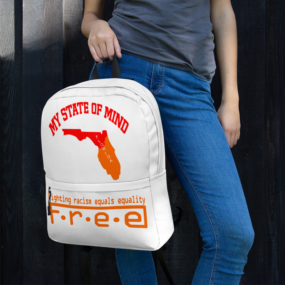 Free Florida white backpack