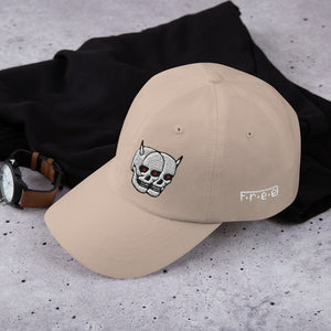 F.r.e.e twin skull dad hat