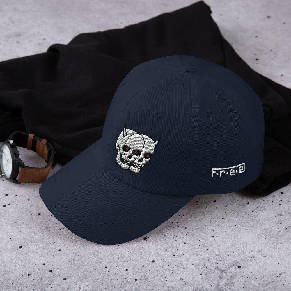F.r.e.e twin skull dad hat