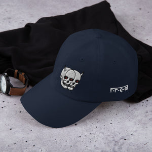 F.r.e.e twin skull dad hat