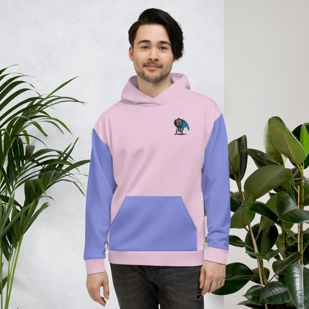 F.r.e.e pink and blue hoodie