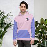 F.r.e.e pink and blue hoodie