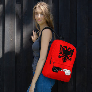 Red Albanian backpack