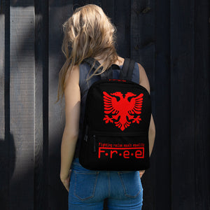 Albanian black free backpack