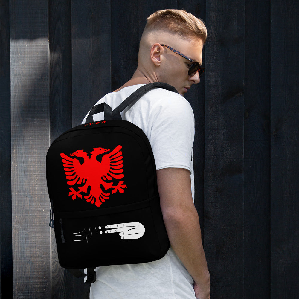 Albanian black backpack