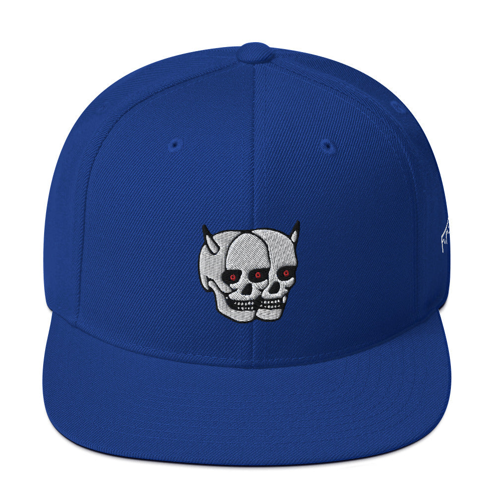 F.r.e.e two skull snapback hat