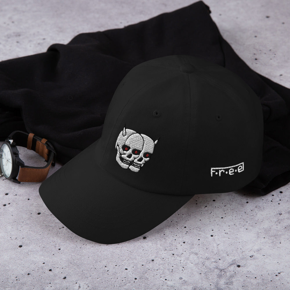 F.r.e.e twin skull dad hat
