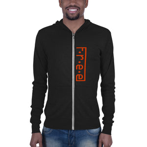 F.R.E.E Unisex zip hoodie
