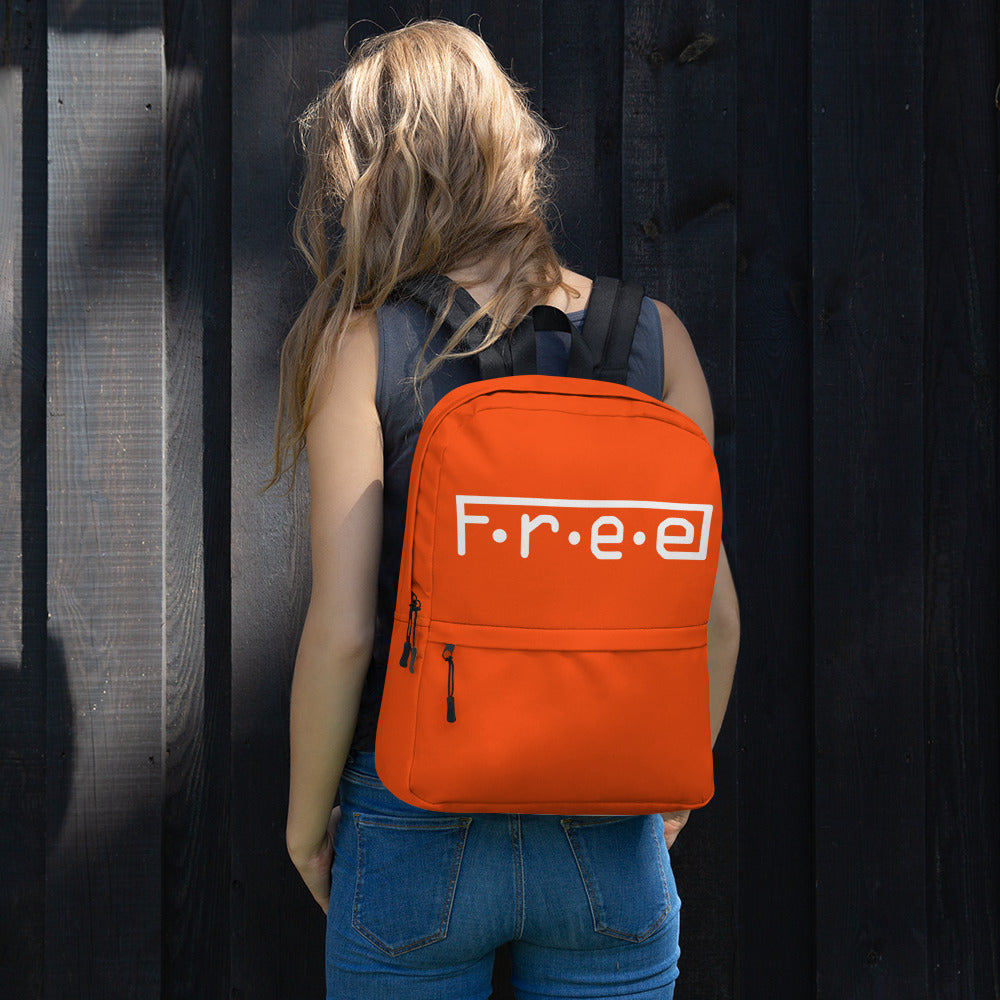 F.R.E.E plain orange backpack