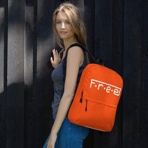F.R.E.E plain orange backpack