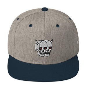 F.r.e.e two skull snapback hat