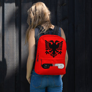 Red Albanian backpack