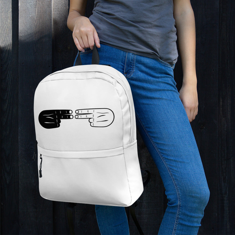 F.R.E.E white hands get to it backpack