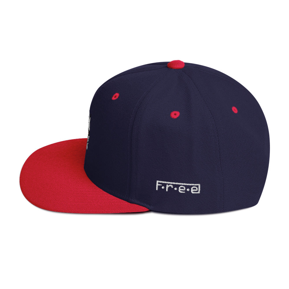 F.r.e.e two skull snapback hat