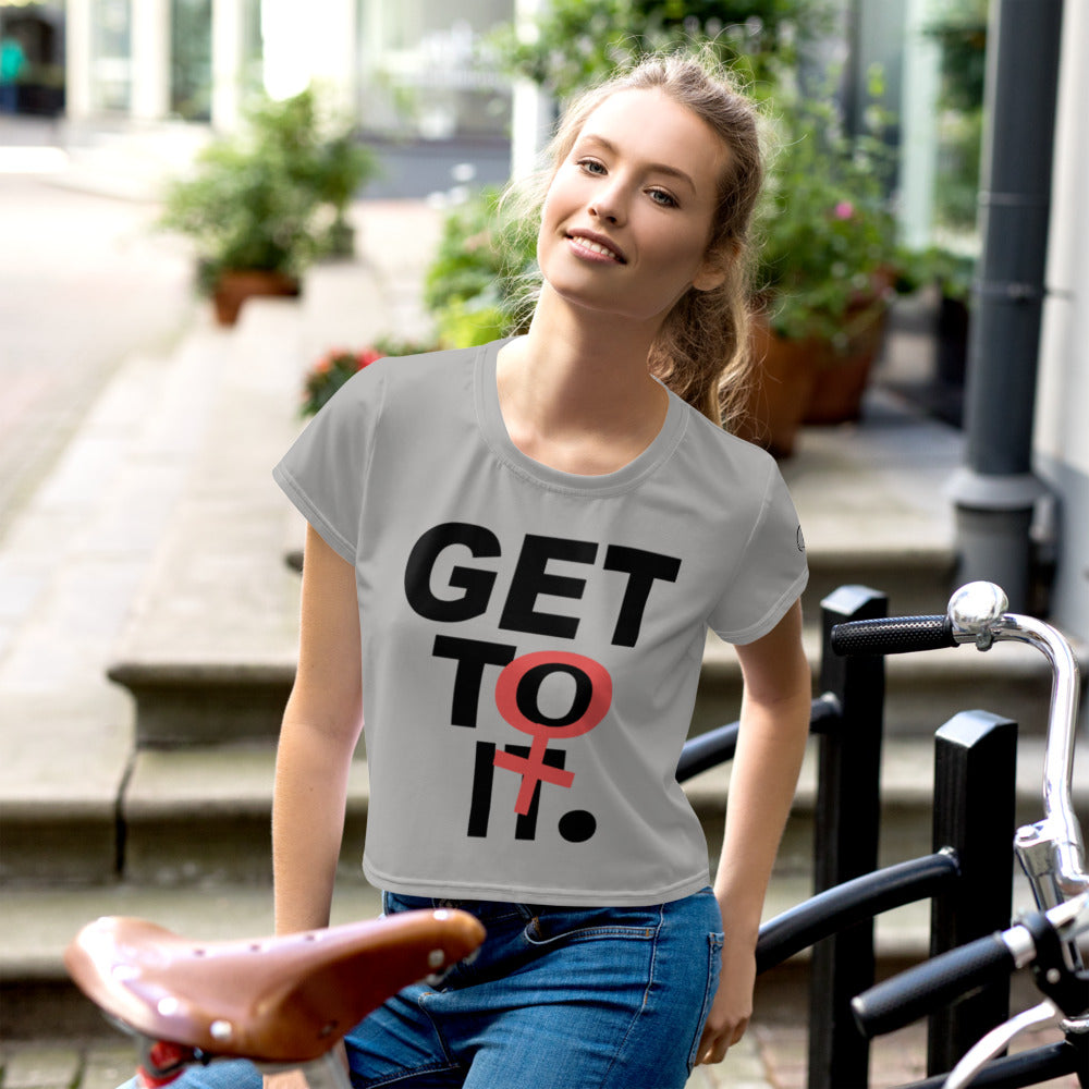 F.r.e.e get to it crop tee
