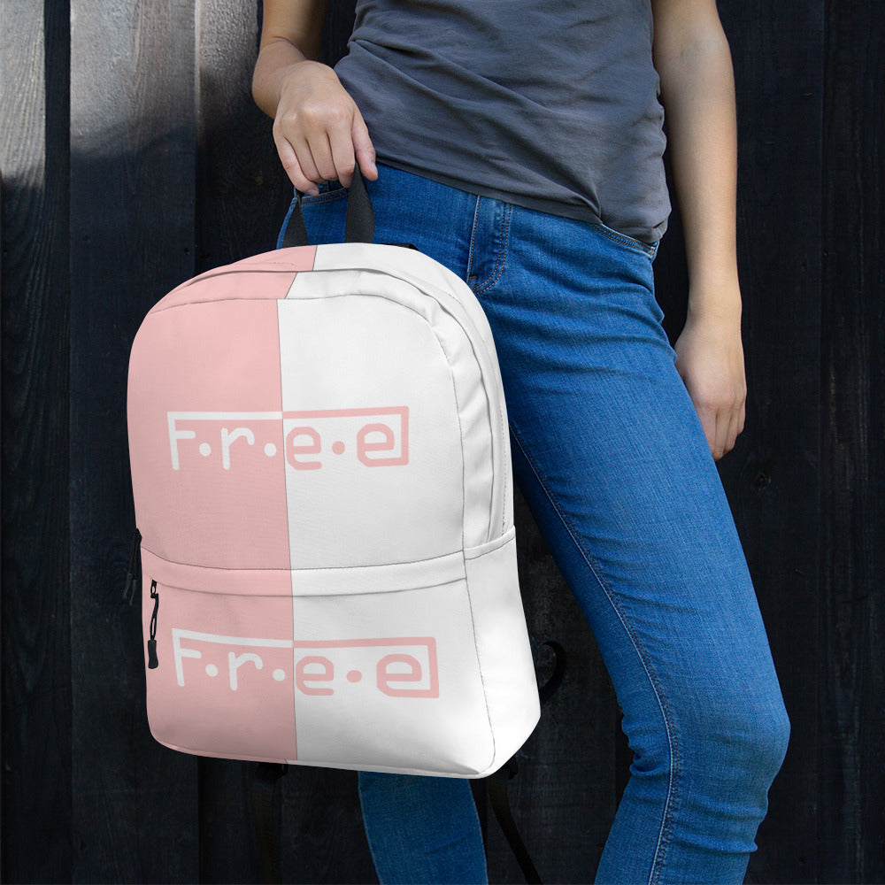 F.R.E.E pink backpack