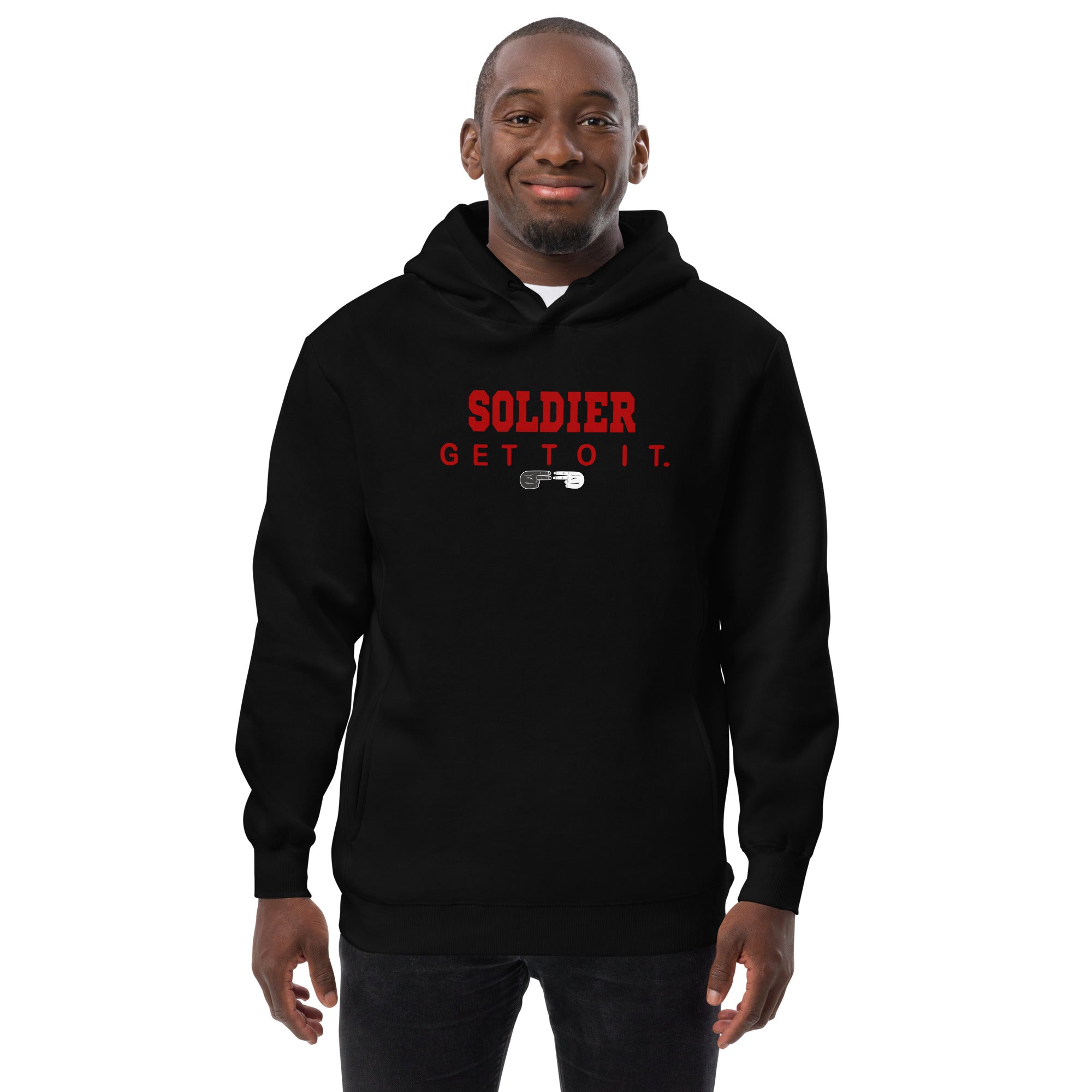 F.r.e.e soldier black and red Unisex fashion hoodie