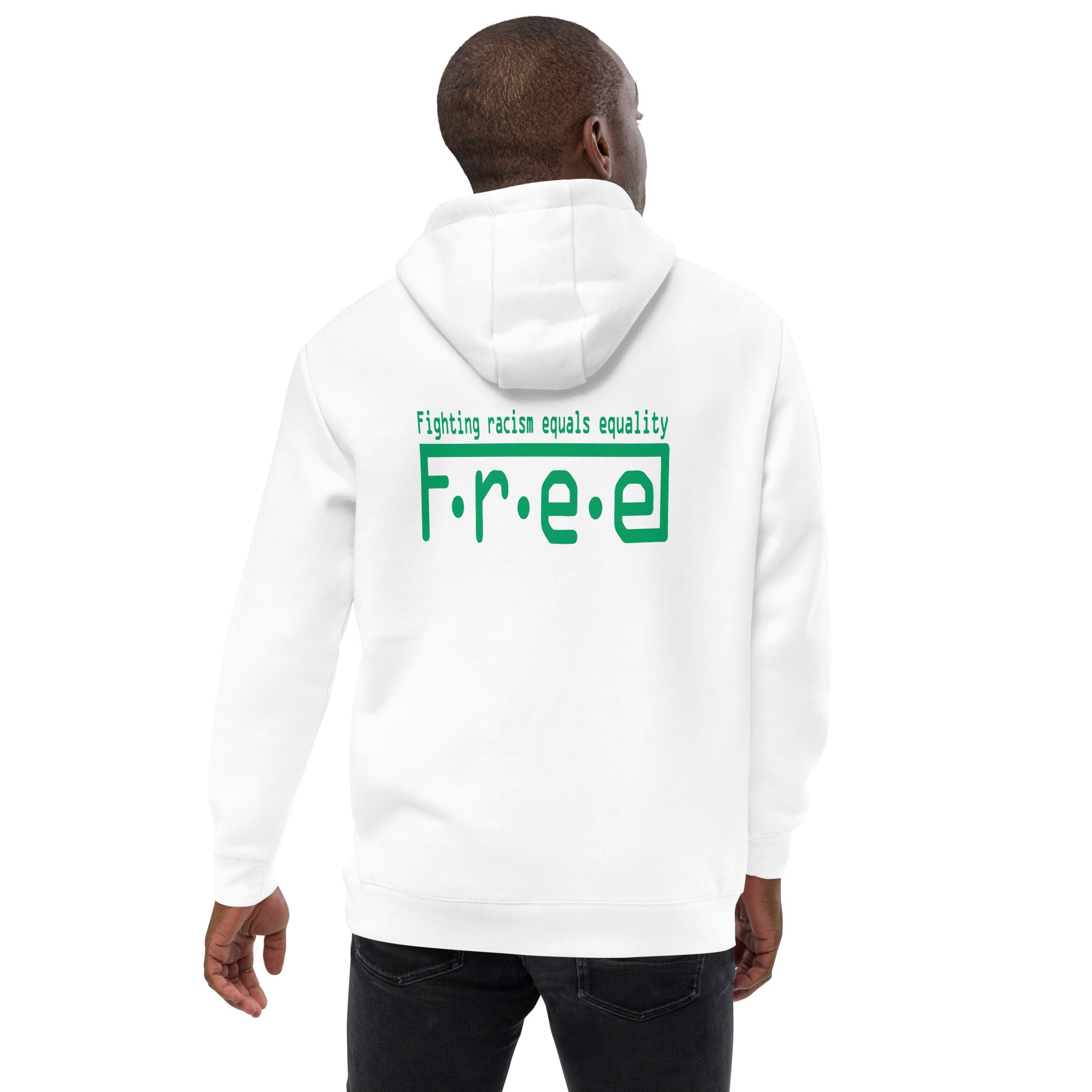 F.r.e.e white and green Unisex fashion hoodie