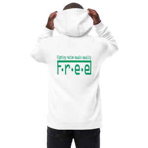 F.r.e.e white and green Unisex fashion hoodie