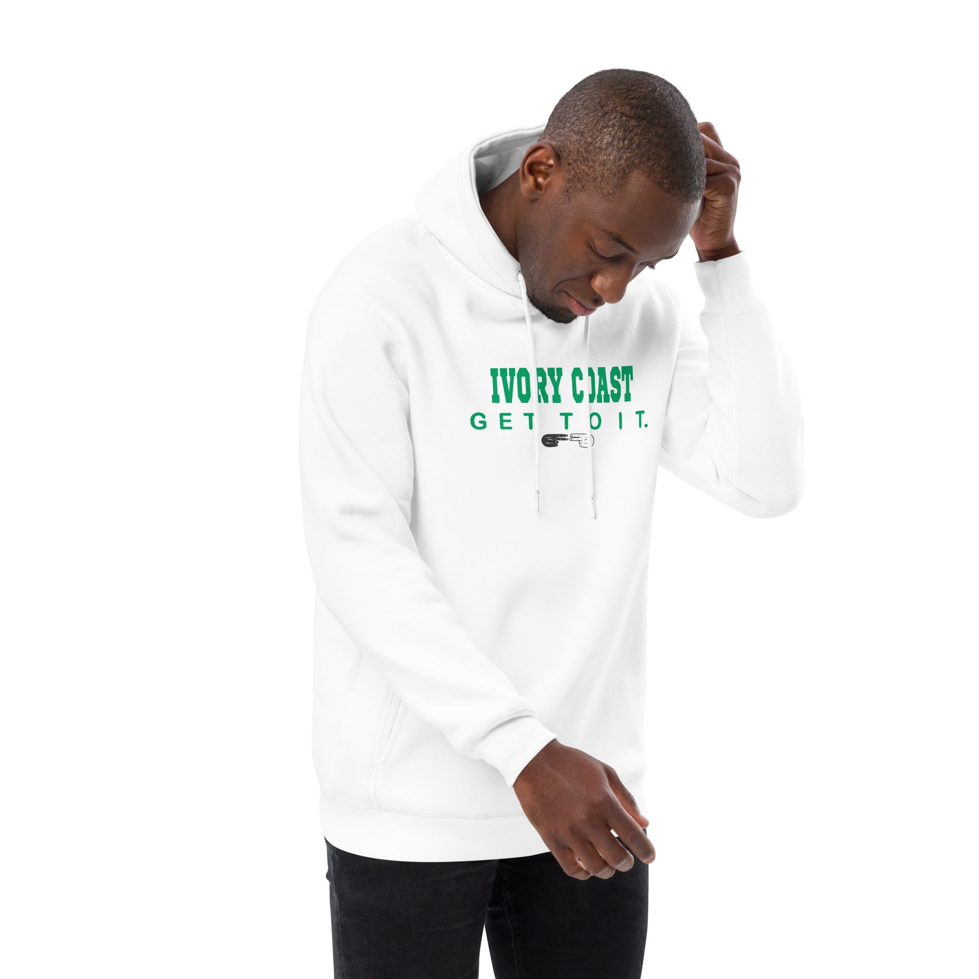F.r.e.e white and green Unisex fashion hoodie